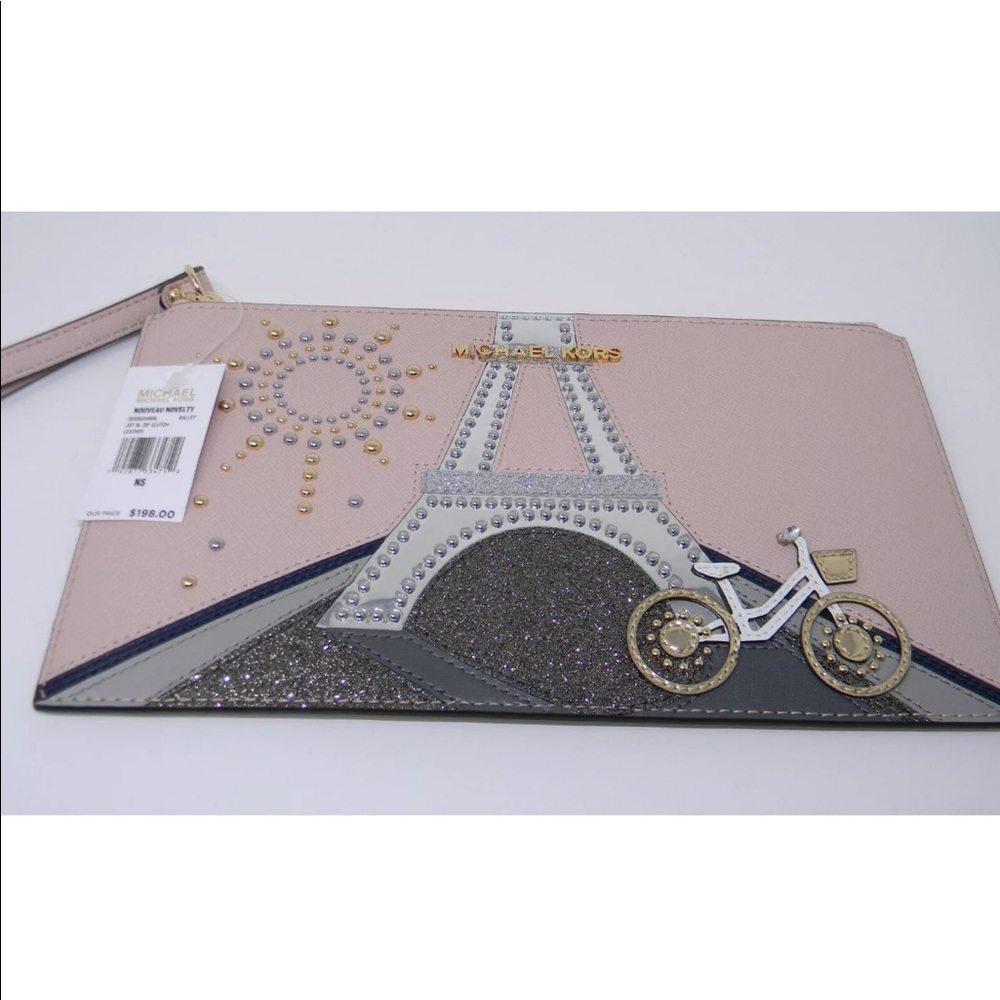Michael Kors Noveau Novelty  Paris Large Wristlet - Picture 4 of 5